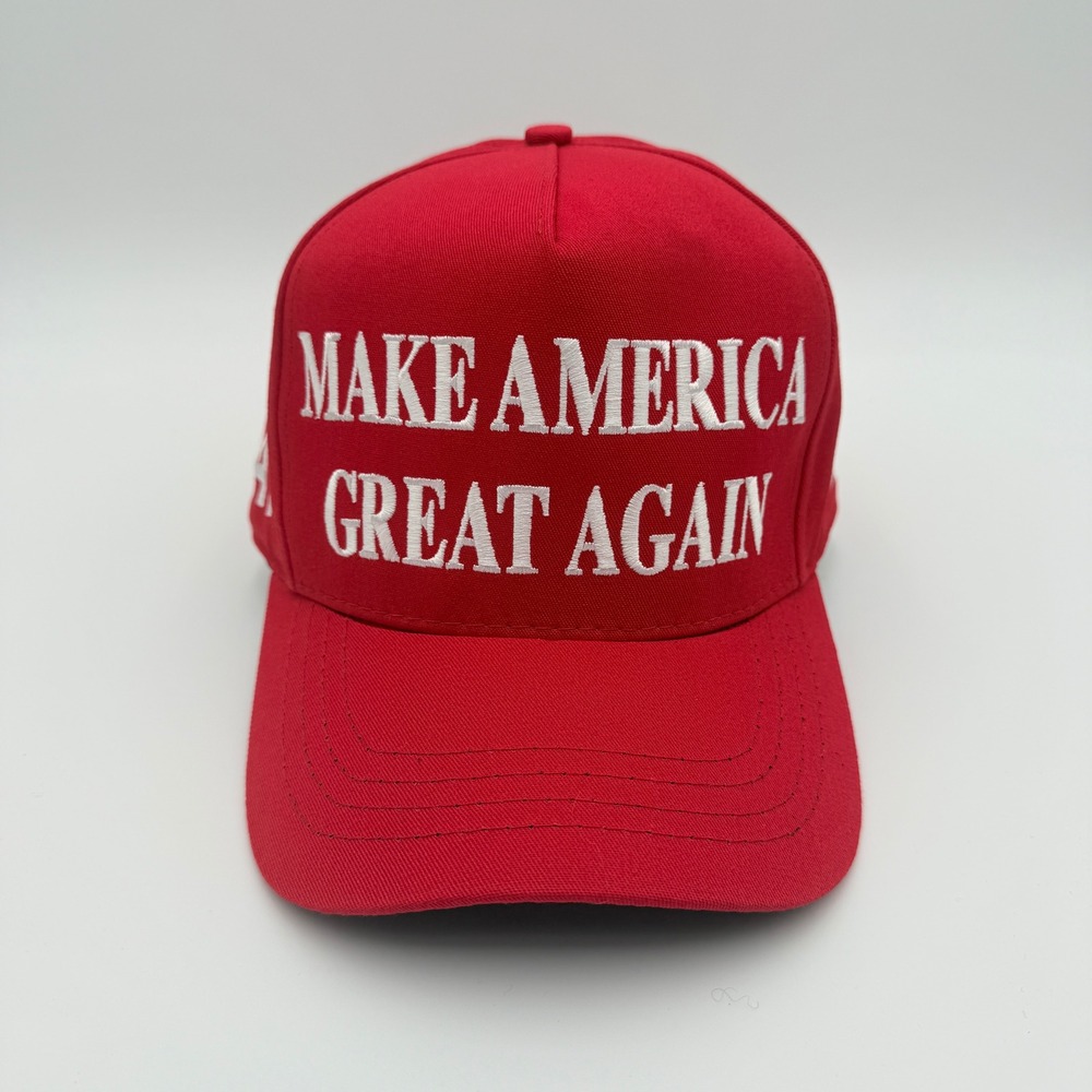 Authentic Cali-Fame MAGA 45-47 Trump Red Made In America Trucker Hat One Size